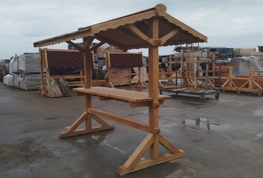 Stół wiejski biesiadny - stragan drewniany